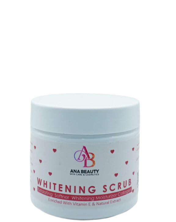 Our Whitening Body Scrub is a unique blend of rare natural ingredients designed to provide immediate visible results. This potent formula works to brighten the complexion instantly while firming the skin and boosting the body's natural collagen production.
